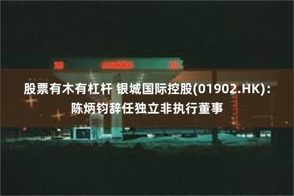 股票有木有杠杆 银城国际控股(01902.HK)：陈炳钧辞任独立非执行董事