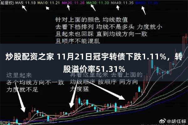 炒股配资之家 11月21日冠宇转债下跌1.11%，转股溢价率51.31%