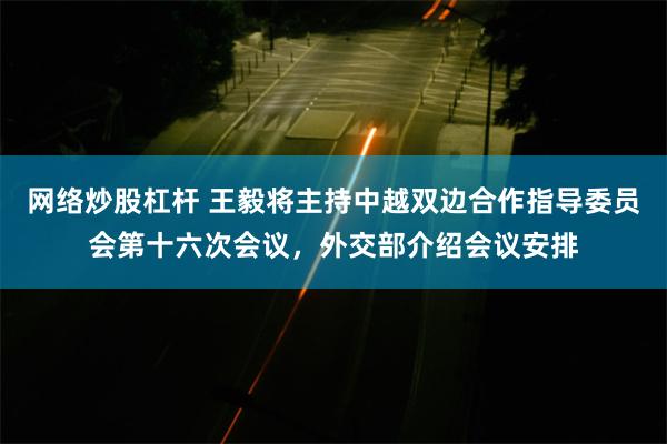 网络炒股杠杆 王毅将主持中越双边合作指导委员会第十六次会议，外交部介绍会议安排