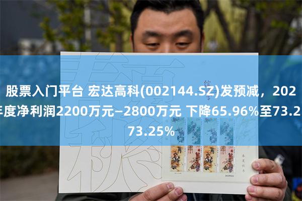 股票入门平台 宏达高科(002144.SZ)发预减，2024年度净利润2200万元—2800万元 下降65.96%至73.25%